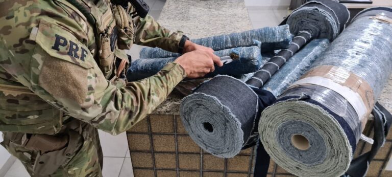 Homem é preso com 20 quilos de maconha em rolos de tecido no Cariri