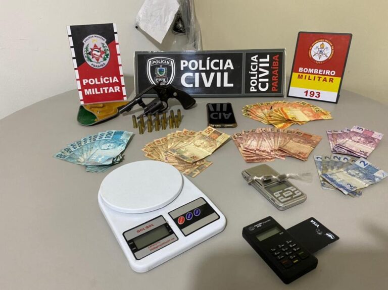 Quatro são presos por tráfico de drogas e disparo em via pública em Pilar e São Miguel de Taipu