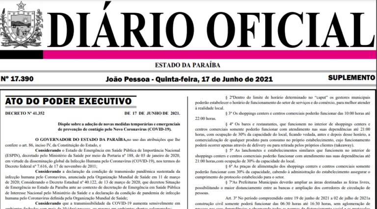 Bares, restaurantes e academias podem funcionar a partir deste sábado; Veja detalhadamente o que diz novo decreto