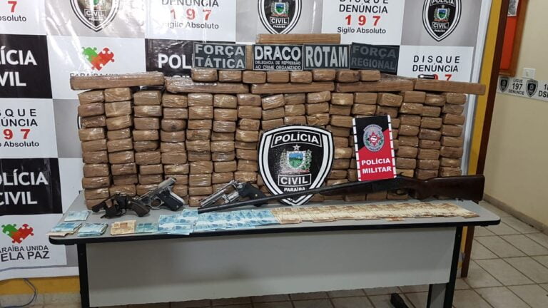 Força tarefa apreende meia tonelada de maconha prensada no Sertão da Paraíba