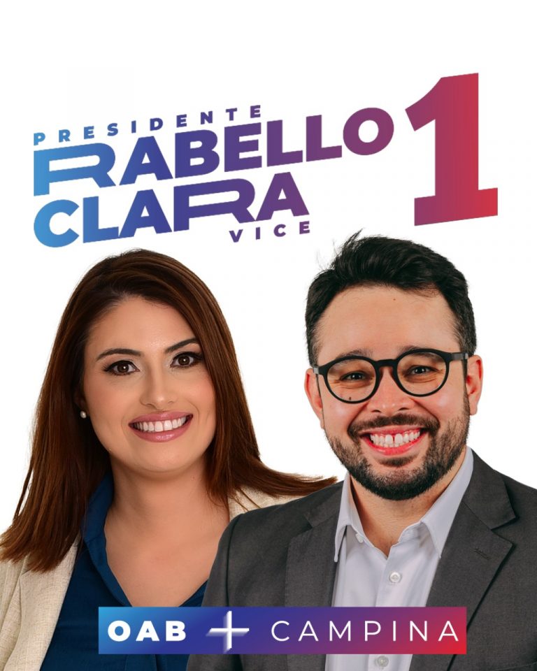OAB MAIS CAMPINA: Rodrigo Rabello e Clara Steinmuller registram candidaturas para concorrer a presidência e vice da OAB Subseção Campina