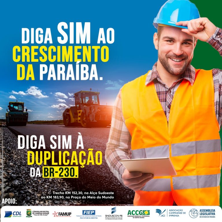 Ato vai reunir em Campina Grande entidades e a sociedade em defesa da duplicação BR-230
