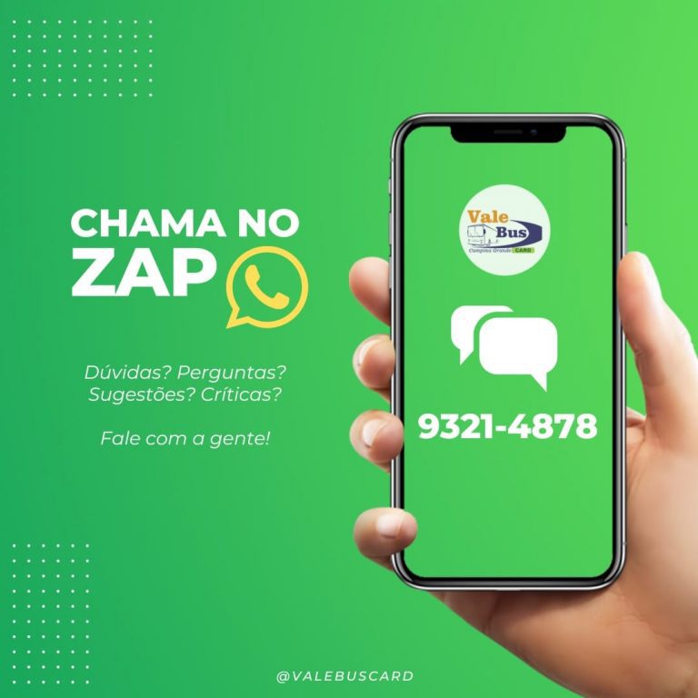 Vale Bus Card disponibiliza WhatsApp para atendimento aos clientes