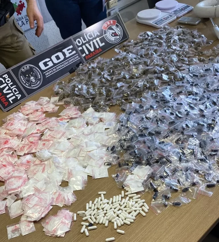 Operação apreende maconha e cocaína em João Pessoa e no Conde; Quatro pessoas foram presas