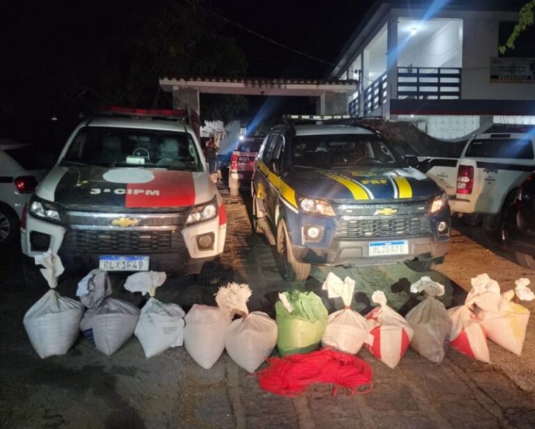 PRF e PM apreendem mais de 260kg de explosivo e prende três pessoas na PB