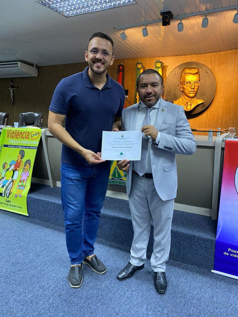 Blog do Paulo Pessoa recebe moção de aplausos da Câmara Municipal de Campina Grande