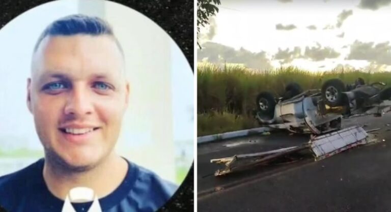 Pai morre e filha fica ferida após caminhonete capotar na PB-011