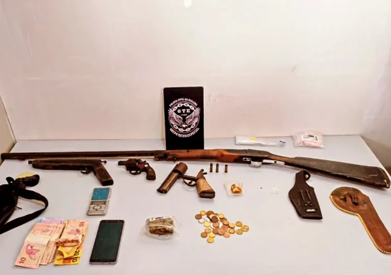 Operação em Queimadas termina com dois presos e apreensão de armas e drogas