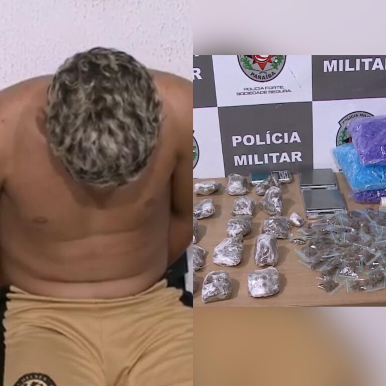 Jovem é preso com drogas avaliadas em mais de R$60 mil, na Paraíba