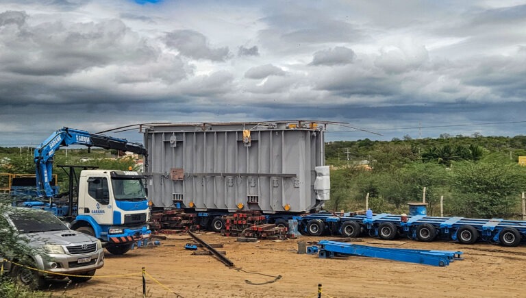 Segundo transformador gigante de energia deve chegar a Parque Eólico em Nova Palmeira neste domingo