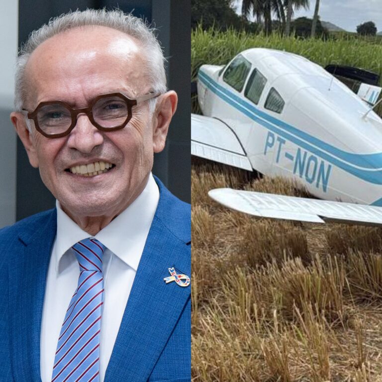 Avião com o prefeito Cícero Lucena faz pouso de emergência na Paraíba