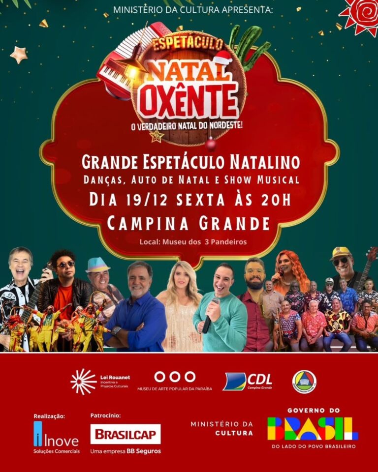 Campina Grande recebe pela primeira vez o circuito “Natal Oxente” nesta sexta-feira
