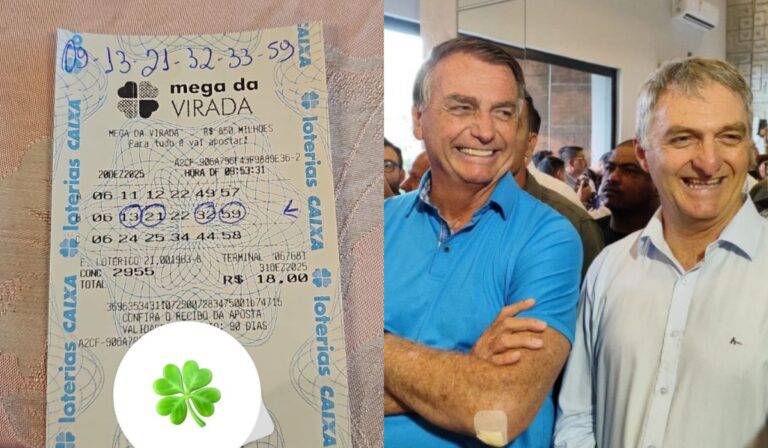 Com aposta em ’13’ e “22′, Bolsonaro e irmão acertam na quadra da Mega da Virada